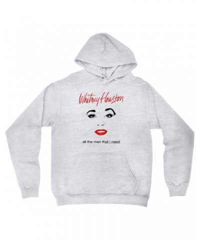 Whitney Houston Hoodie | All The Man That I Need Album Cover Design Hoodie $6.24 Sweatshirts