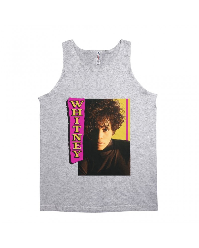 Whitney Houston Unisex Tank Top | Whitney Pink And Yellow Image Shirt $6.27 Shirts