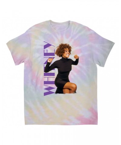 Whitney Houston T-Shirt | Whitney Photo And Purple Logo Image Tie Dye Shirt $11.09 Shirts