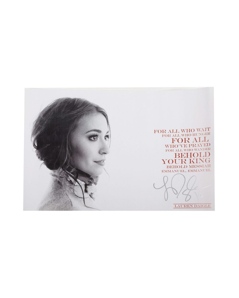 Lauren Daigle Autographed Behold Poster $14.95 Decor