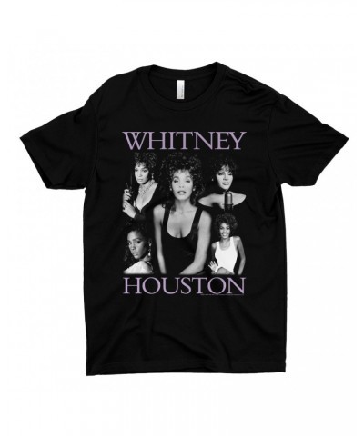 Whitney Houston T-Shirt | Purple Photo Collage Design Shirt $8.57 Shirts