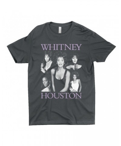 Whitney Houston T-Shirt | Purple Photo Collage Design Shirt $8.57 Shirts