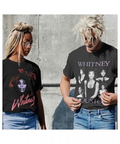 Whitney Houston T-Shirt | Purple Photo Collage Design Shirt $8.57 Shirts