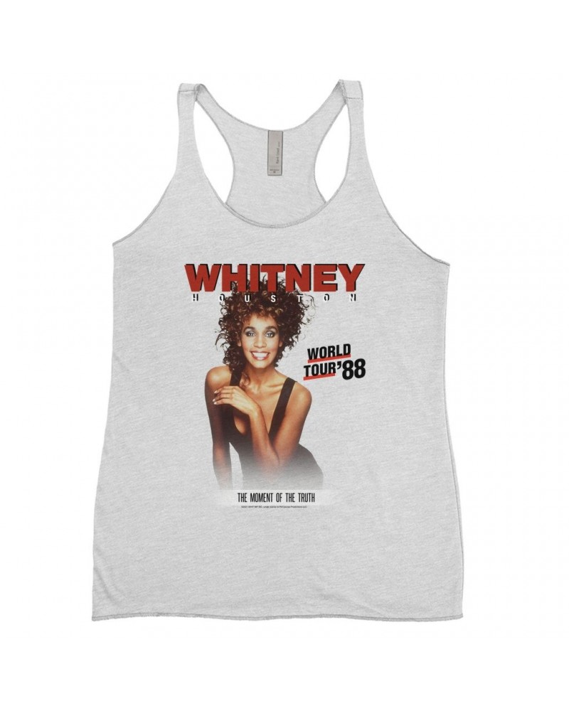 Whitney Houston Ladies' Tank Top | 1988 World Tour Poster Image Shirt $4.65 Shirts