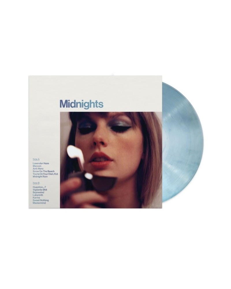 Taylor Swift LP Vinyl Record - Midnights (Moonstone Blue Edition) $8.73 Vinyl