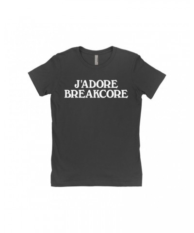 Music Life Ladies' Boyfriend T-Shirt | J'Adore Breakcore Shirt $7.21 Shirts