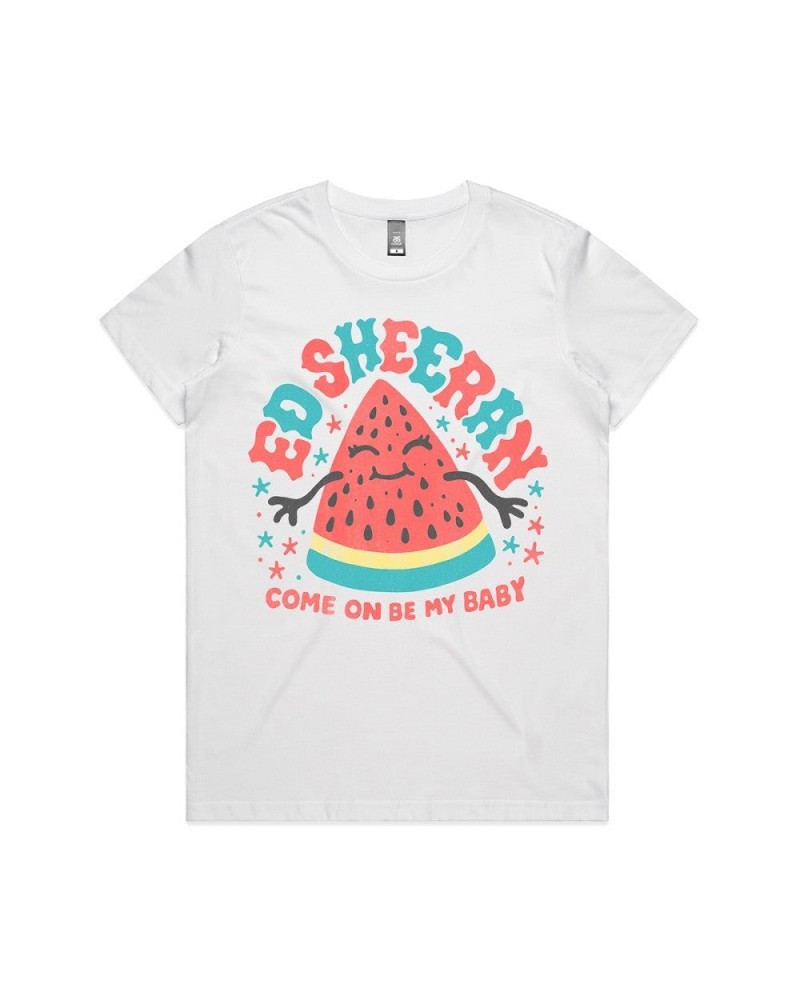 Ed Sheeran Watermelon Ladies T-Shirt $11.43 Shirts