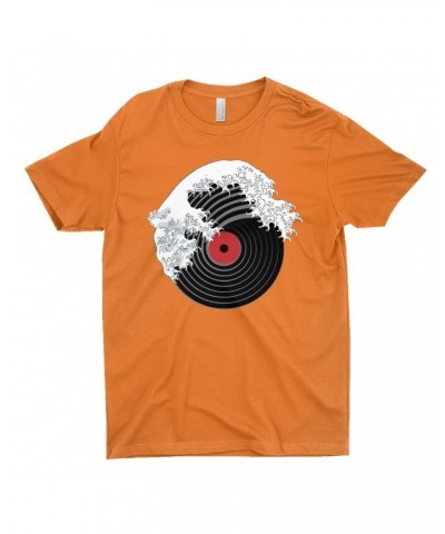 Music Life T-Shirt | Vinyl Great Wave Shirt $6.29 Shirts