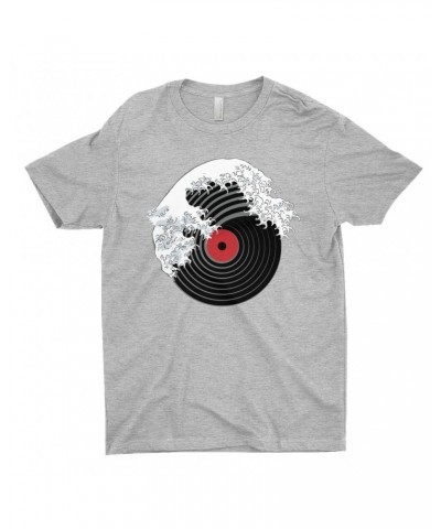 Music Life T-Shirt | Vinyl Great Wave Shirt $6.29 Shirts