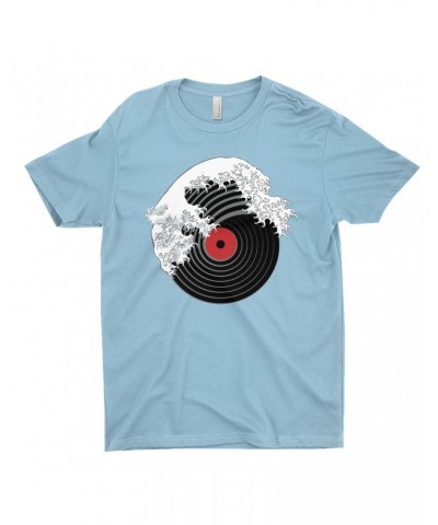 Music Life T-Shirt | Vinyl Great Wave Shirt $6.29 Shirts