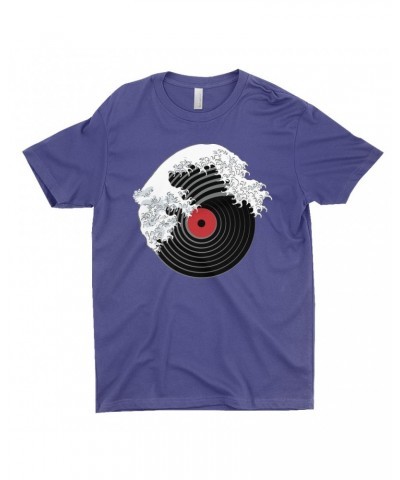 Music Life T-Shirt | Vinyl Great Wave Shirt $6.29 Shirts