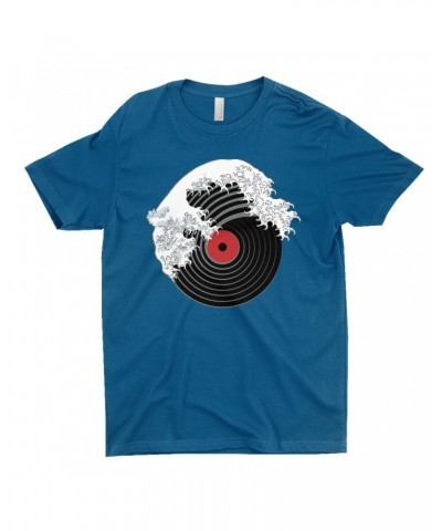 Music Life T-Shirt | Vinyl Great Wave Shirt $6.29 Shirts