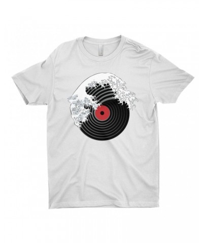 Music Life T-Shirt | Vinyl Great Wave Shirt $6.29 Shirts