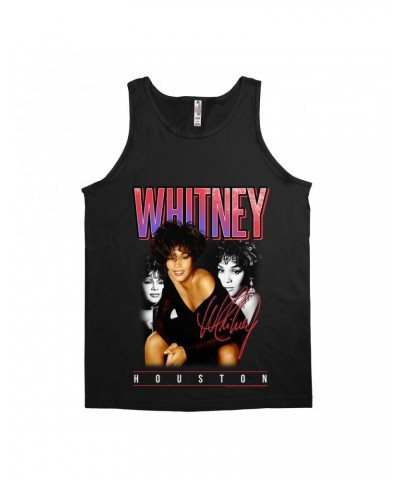 Whitney Houston Unisex Tank Top | Triple Red Purple Collage Shirt $8.92 Shirts