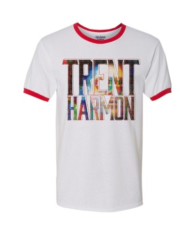 Trent Harmon White and Red Ringer Tee $3.83 Shirts