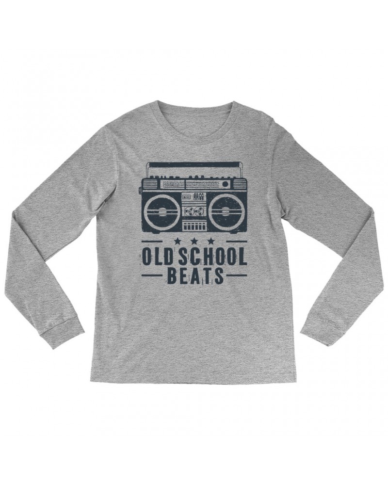 Music Life Long Sleeve Shirt | Old School Beats Shirt $7.05 Shirts