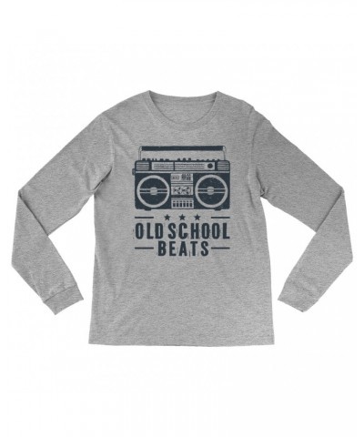 Music Life Long Sleeve Shirt | Old School Beats Shirt $7.05 Shirts